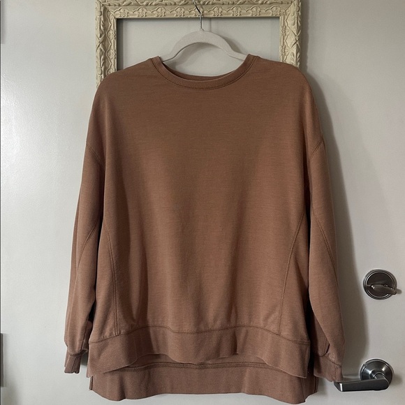 Z SUPPLY | Modern Weekender Tan Crewneck Oversized Sweater - Picture 2 of 14